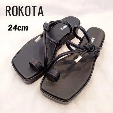 새상품 ROKOTA 블랙 스트랩 샌들 24cm