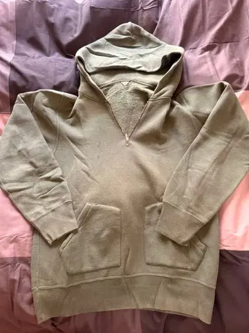 FileMelange 올리브 그린 풀 집업 후드티 사이즈 3