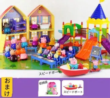 페파피그 peppa pig 25체 피규어+집+미끄럼틀+학교 세트
