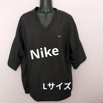 Nike V넥 윈드 브레이커 반팔 블랙