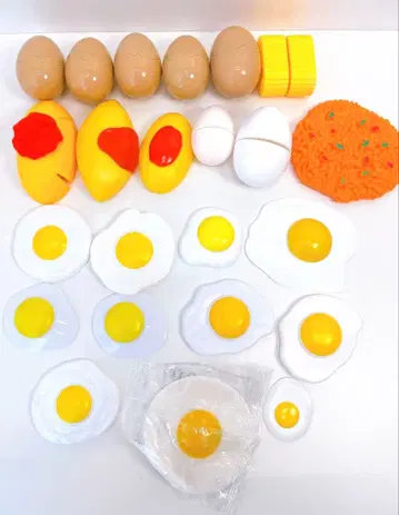 계란과 계란 프라이 오므라이스 세트 소꿉놀이용