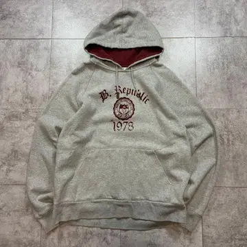 00s 바나나리퍼블릭 펠트 프린트 풀오버 후드티