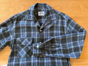 레어 50s 60s 빈티지 헌터 오픈 카라 셔츠