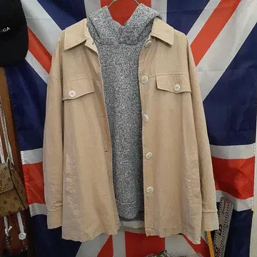 gu 그레이 후드티와 ZARA 커버올 세트