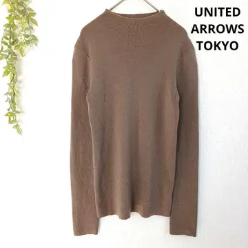 유나이티드 애로우즈 하이넥 긴팔 니트 울 캐주얼 심플