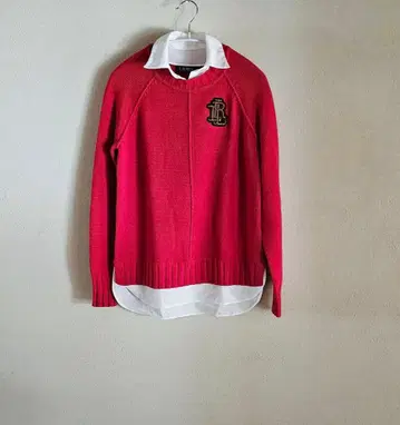 [ 미사용 새상품 ] LAUREN 빨간색 니트 스웨터 긴팔