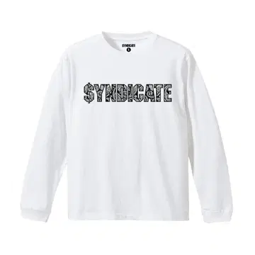 미사용 새상품 라임 신디케이트 페이즐리 로고 롱T 화이트 M