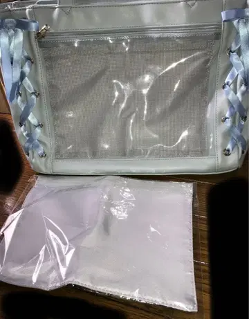 WEGO 레이스업 이타백 이타백 리본 스카이블루 색스 S 사이즈