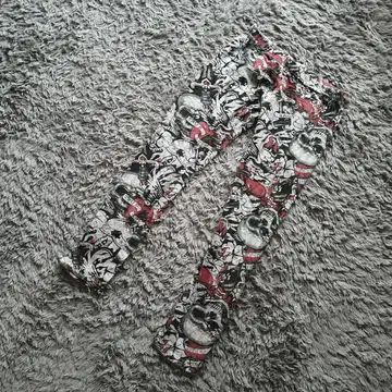 Ed Hardy 에드하디 올 패턴 스패츠 레깅스 스컬 패턴 화려한 M