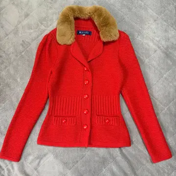 엠즈 그레이시 니트 자켓 퍼 오렌지 M