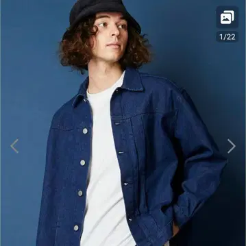 다크 블루 데님 자켓 프리 사이즈