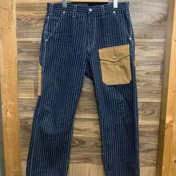 중고 코지마 진스 페인터 팬츠 워배시 헤링본 스트라이프