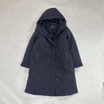 미사용급 울트라 웜 하이브리드 다운 롱 코트 XL