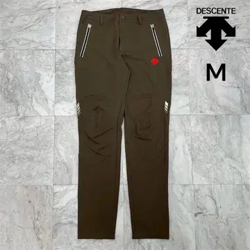 데상트 나일론 팬츠 남성용 M 바지 팬츠 카키 포켓 로고