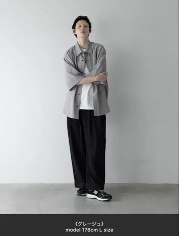 루즈 신세틱 린넨 오버 셔츠