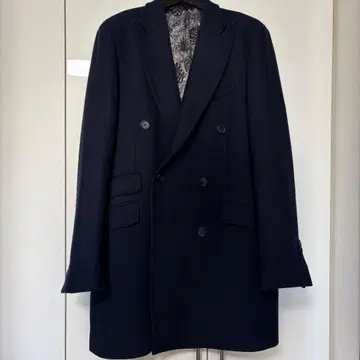 알레산드로 델라쿠아 더블 브레스트 체스터 코트