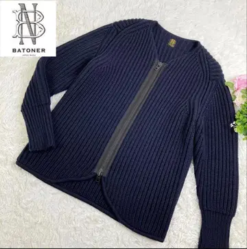 BATONER 울 양대 명령어 라이너 집업 니트 가디건