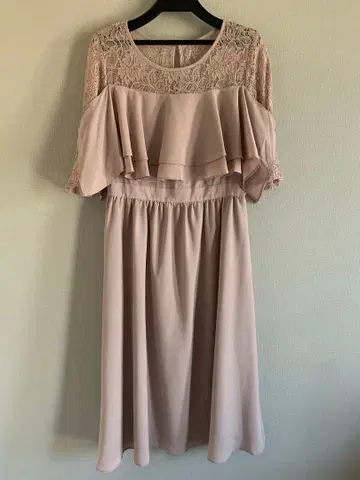 파티 드레스 핑크 레이스 반팔 경사용 드레스 M 원피스