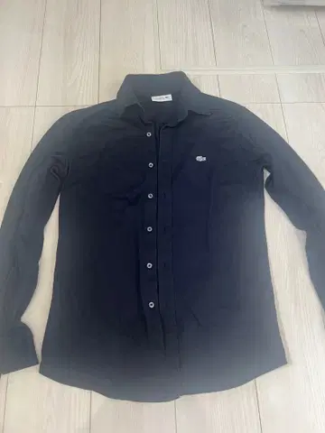 LACOSTE 블랙 피케 셔츠 사이즈 2