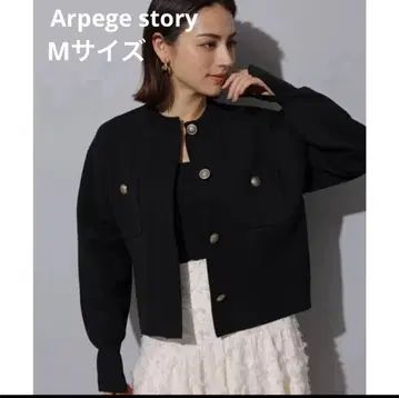 Arpege story 골드 버튼 니트 자켓