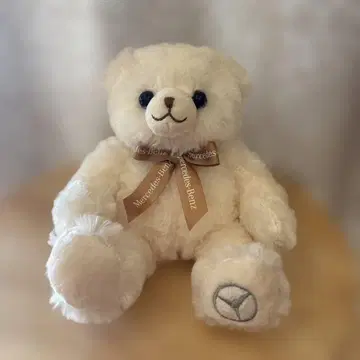 벤츠 봉제 인형 곰 아이보리