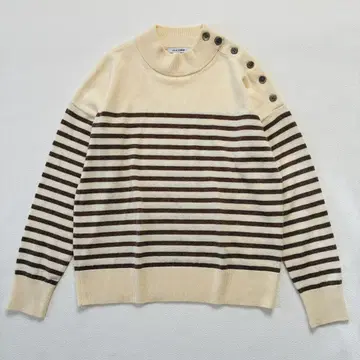 23구 / 세탁 가능 양모 캐시미어 혼방 오버 사이즈 보더 니트 38 M