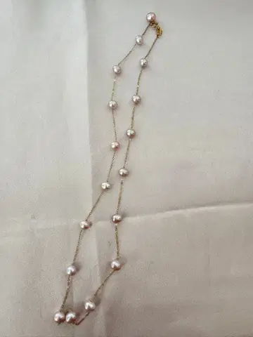 925 실버 펄 롱 목걸이