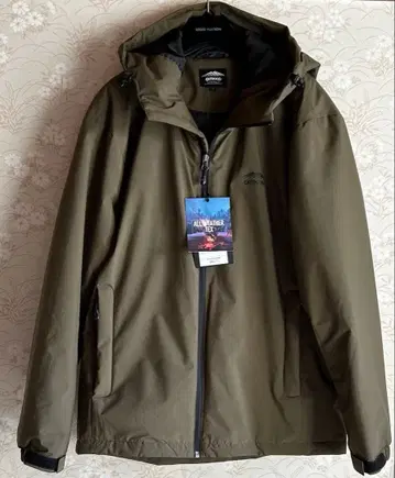 중간솜 라이트 웨이트 자켓 카키 보온 아웃도어 L 사이즈