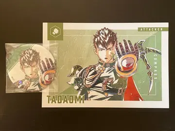 컴퍼스 아니아트 캔뱃지 특전 엽서 오우카 츄신 츄신