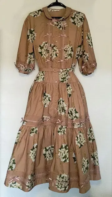 [ 핑크하우스 ] 원피스 7부 소매 새상품급 중고