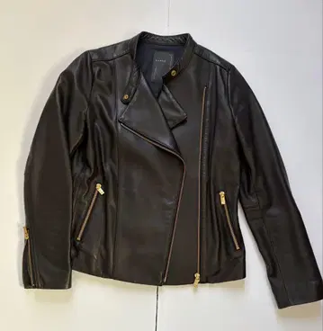 NOBLE 노블 천연 가죽 라이더 자켓 블랙 38 사이즈