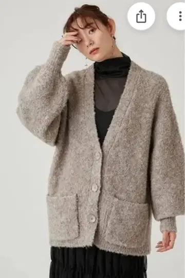 emmi 부클레 니트 가디건