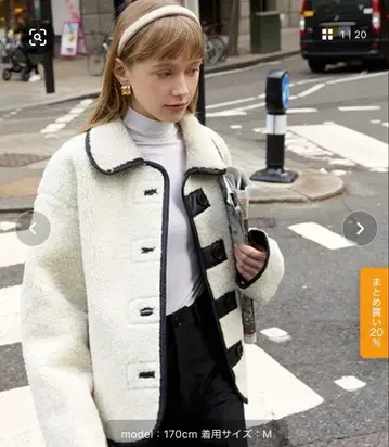 fanostudios 가죽 파이핑 보아 자켓