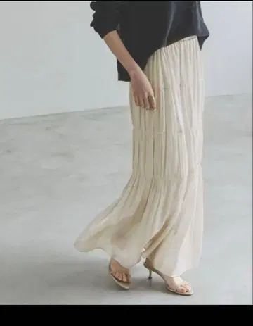 noble 스커트 플리츠 개더