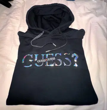 GUESS 후드티 메탈릭 로고 XL