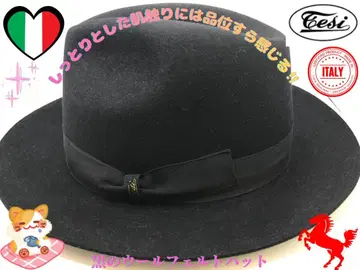 Tesi, 촉감이 부드러워 품격마저 느껴지는 블랙 울 펠트 햇