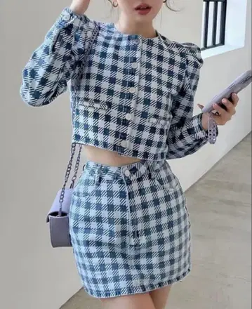 Darich 깅엄 데님 셋업