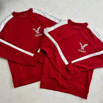 AMERICAN EAGLE 상의 레드 트레이닝복 2개 세트 커플룩
