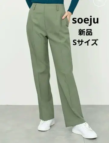 [새상품] 소주 soeju 소프트 옥스 센터 프레스 스트레이트 팬츠 S