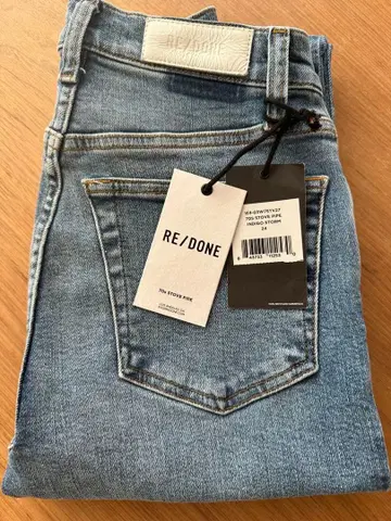 RE/DONE 라이트 블루 데님 스트레이트 레그