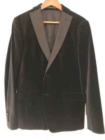 ZARA MAN 블랙 벨벳 테일러드 자켓 파티 포멀