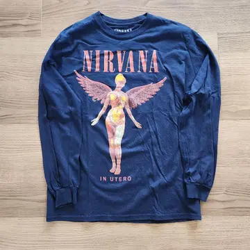 구제 의류 NIRVANA 긴팔 T셔츠