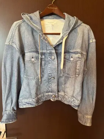 [새상품급] rag & bone 후드 부착 데님 자켓 인쇄 가공 스타일