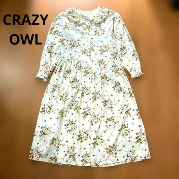CRAZY OWL 꽃 부케 패턴 원피스 S