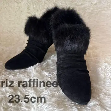 [ Riz raffinee ] 새상품급 퍼 달린 부티 23.5cm