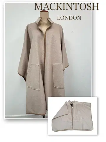 MACKINTOSH LONDON 판초 코트 캐시미어 카멜 x 브라운