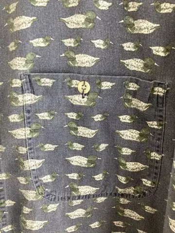 90s 빈티지 셔츠 올 패턴 카모 무늬 보더 XL 아메카지 스다 마사키