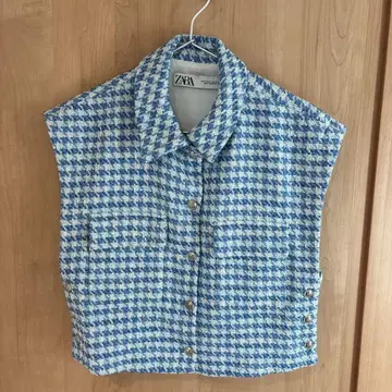 ZARA 트위드 베스트 아우터