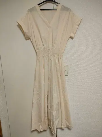 NOBLE 아이보리 셔츠 원피스 반팔