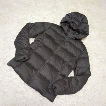 유니클로 스트레치 다운 자켓 후드 탈부착 가능 그레이 XL